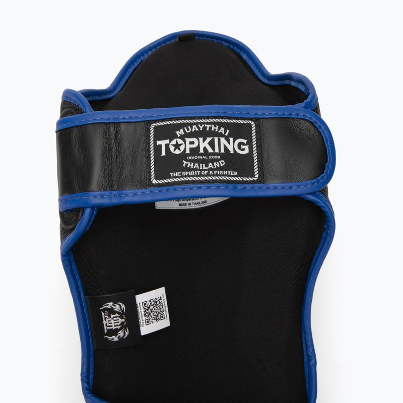 Top King Shin Guards sípcsont- és lábfejvédők Blend fekete/kék színben 4
