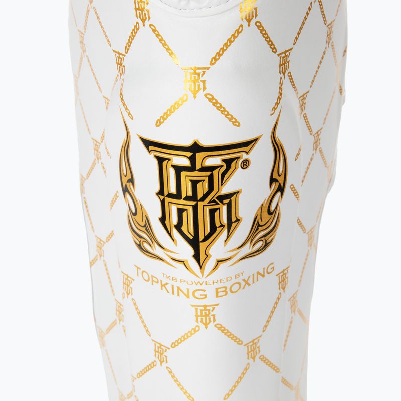 Top King Chain Semi Leather fehér/arany sípcsont- és lábfejvédők 5