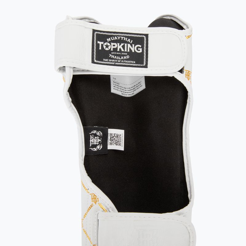 Top King Chain Semi Leather fehér/arany sípcsont- és lábfejvédők 6