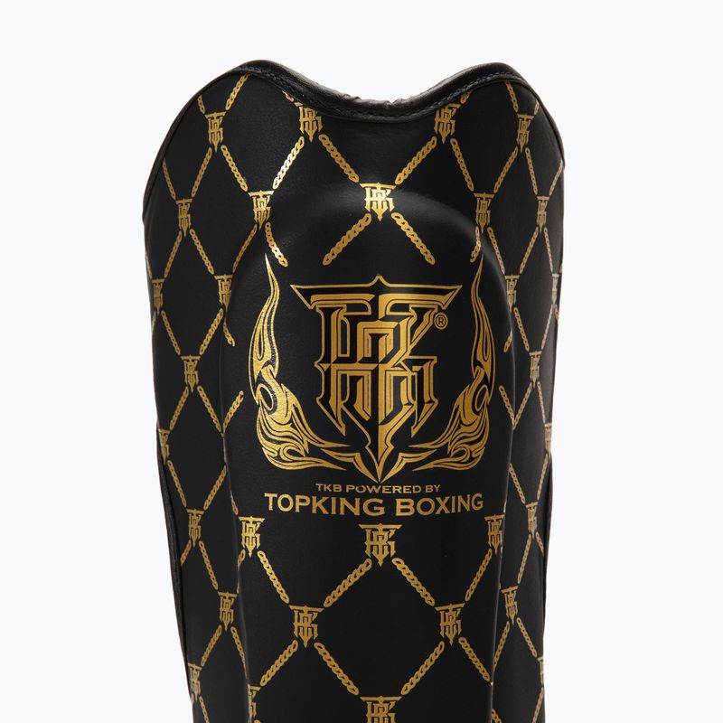 Top King Chain Semi Leather fekete/arany sípcsont- és lábfejvédők 3