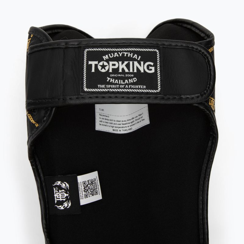 Top King Chain Semi Leather fekete/arany sípcsont- és lábfejvédők 4