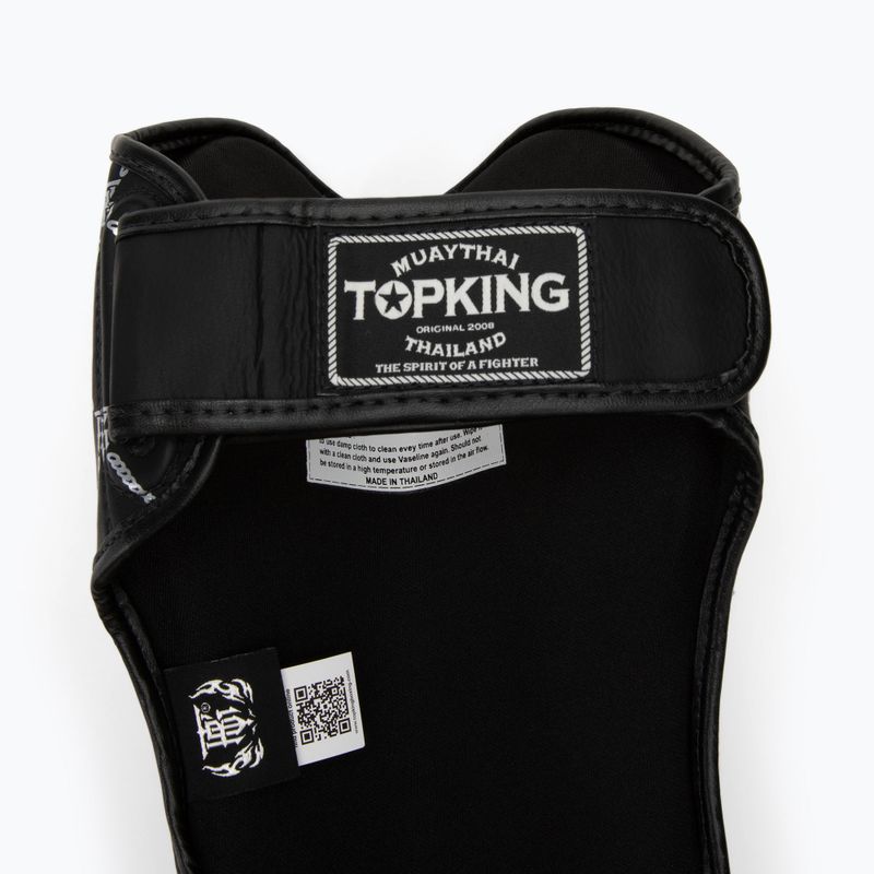 Top King Chain Semi Leather fekete/ezüst sípcsont- és lábfejvédők 4