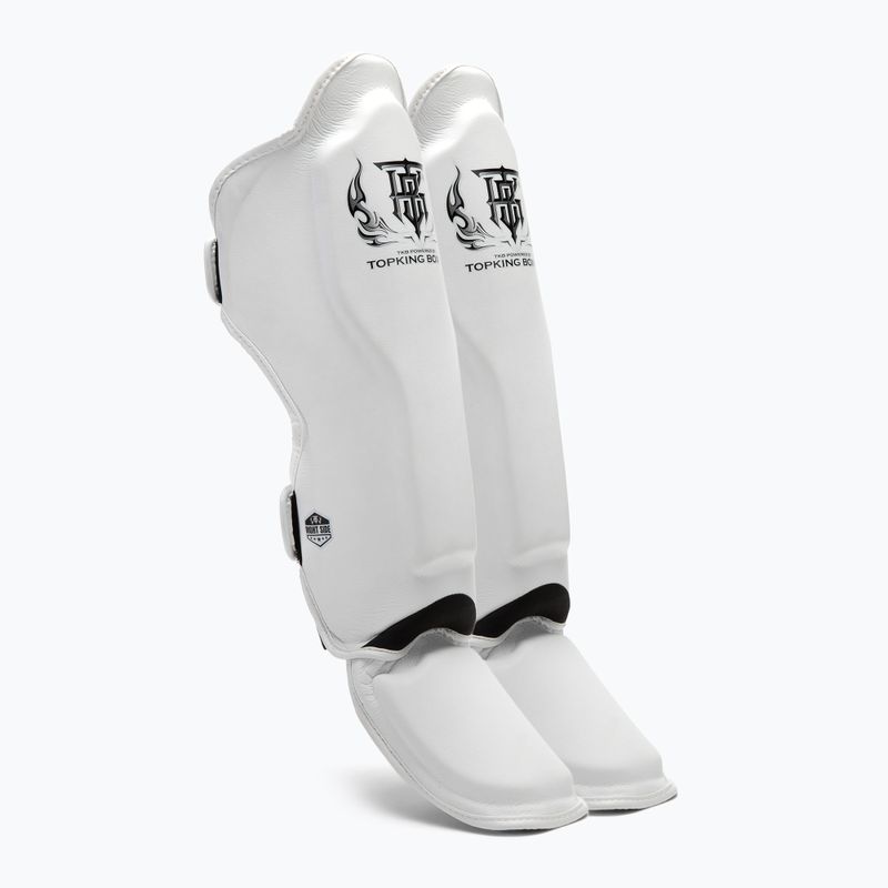 Top King Pro Semi Leather fehér sípcsont- és lábfejvédők