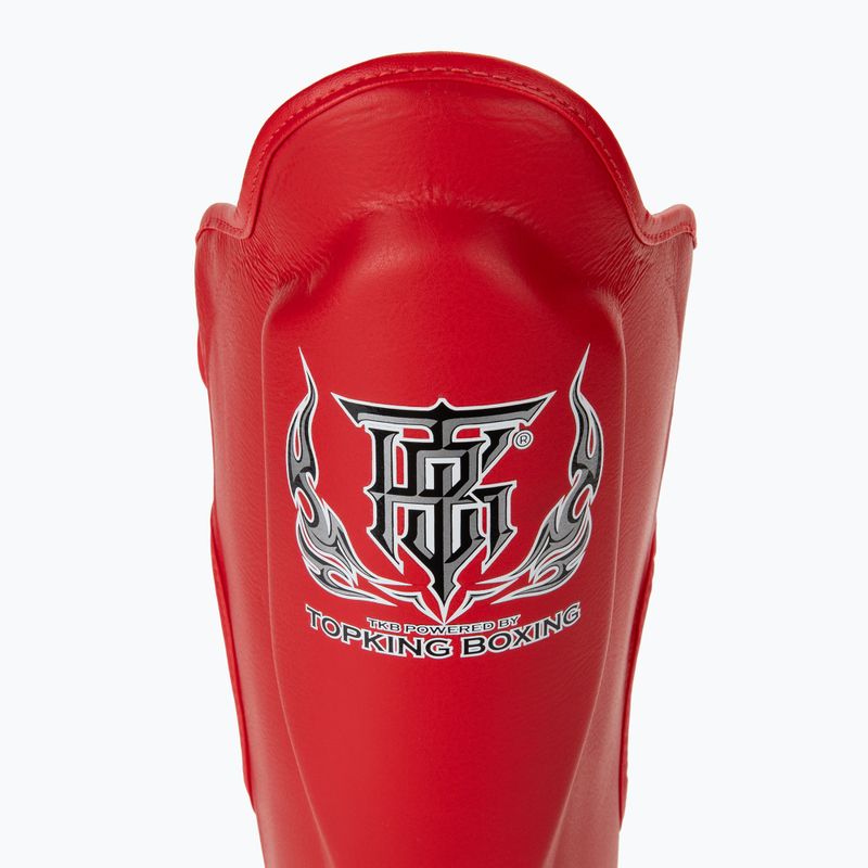 Top King Pro Semi Leather piros sípcsont- és lábfejvédők 5