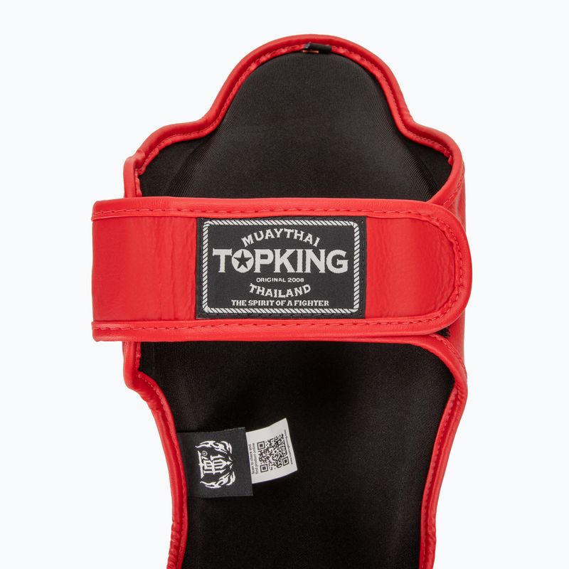 Top King Pro Semi Leather piros sípcsont- és lábfejvédők 6
