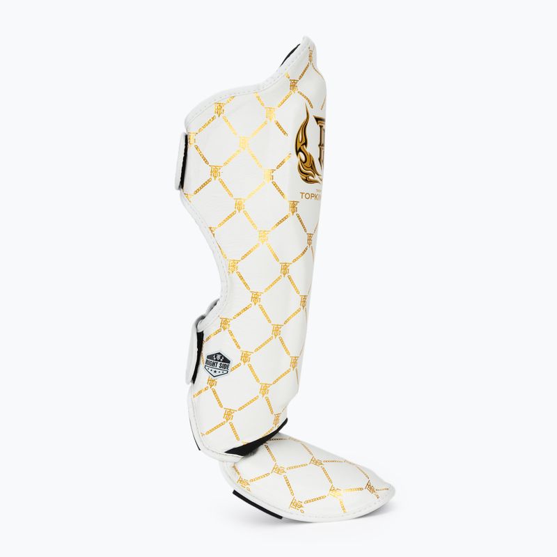 Top King Chain fehér/arany sípcsont- és lábfejvédők 2