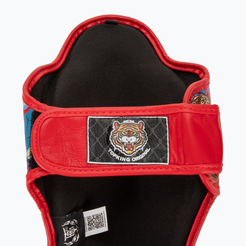 Top King Wild Tiger sípcsont- és lábfejvédő vörös 6