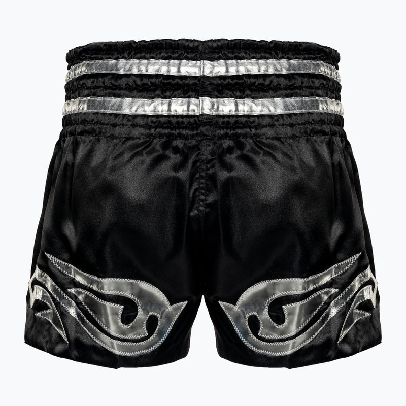 Top King Kickboxing edző rövidnadrág fekete/ezüst 2