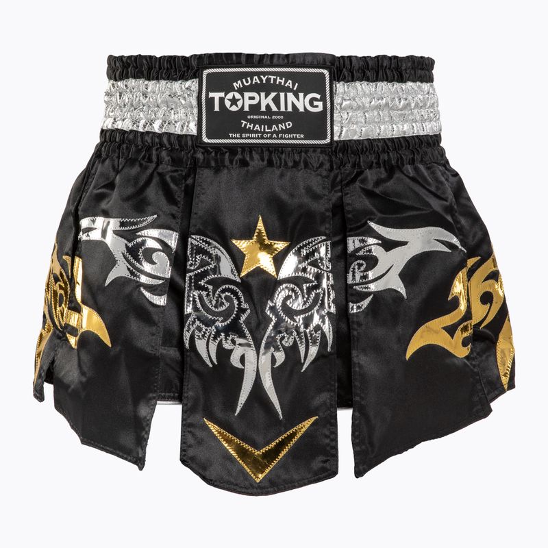 Top King Thai Boxing edzőnadrág fekete/fehér/arany