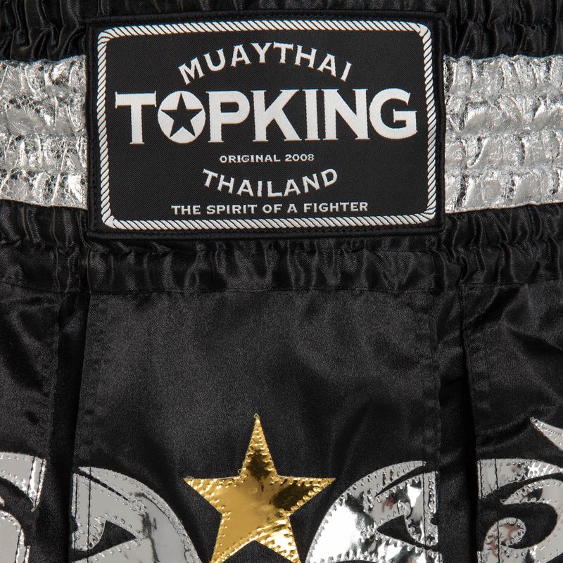Top King Thai Boxing edzőnadrág fekete/fehér/arany 3