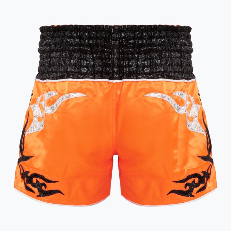 Top King Thai Boxing edzőnadrág narancssárga/fekete 2