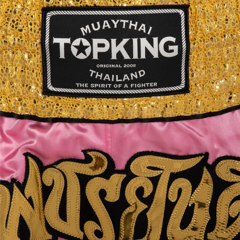 Top King Thai Boxing edzőnadrág rózsaszín/arany 4