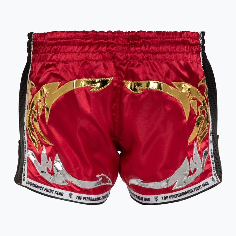 Top King Retro Muaythai edzőnadrág gesztenyebarna/arany 2