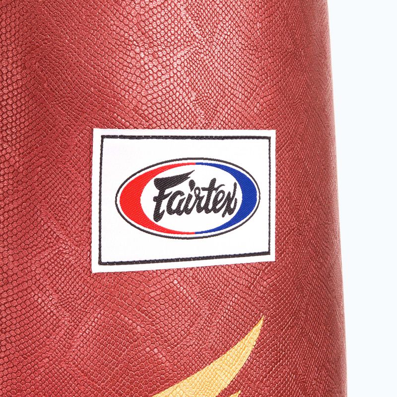 Fairtex 6FT Muaythai Banán táska "Python Print" kollekció bokszzsák - töltött piros 2