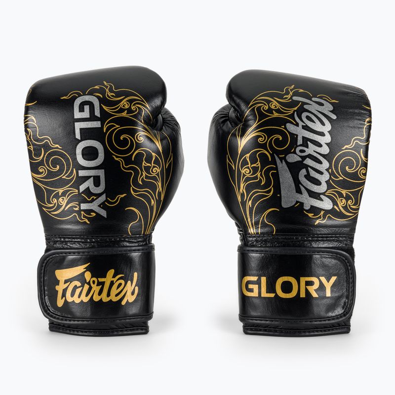 Boxkesztyű Fairtex Glory Kickboxing Competition Training Boxing black/gold 2