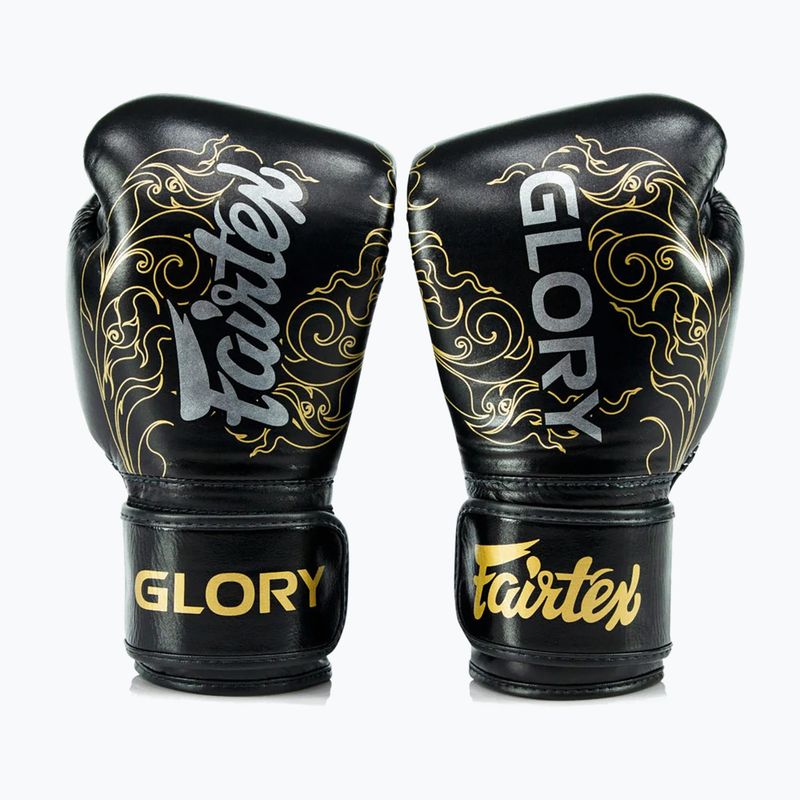 Boxkesztyű Fairtex Glory Kickboxing Competition Training Boxing black/gold