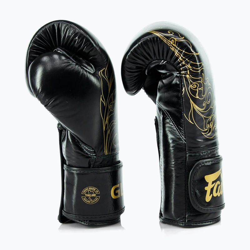 Boxkesztyű Fairtex Glory Kickboxing Competition Training Boxing black/gold 3
