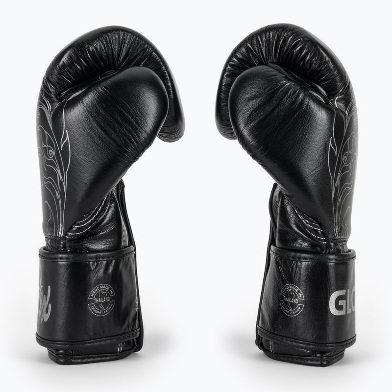 Boxkesztyű Fairtex Glory Kickboxing Competition Training Boxing black/silver 4