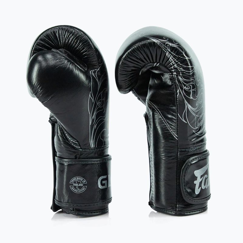 Boxkesztyű Fairtex Glory Kickboxing Competition Training Boxing black/silver 3