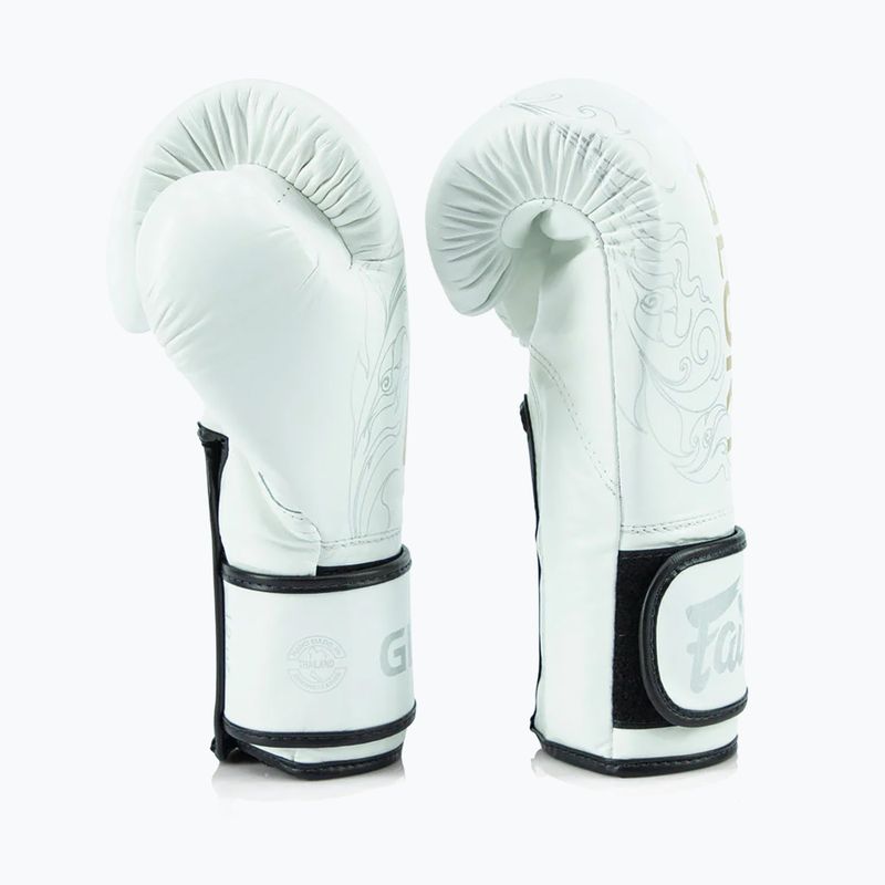 Boxkesztyű Fairtex Glory Kickboxing Competition Training Boxing white 3