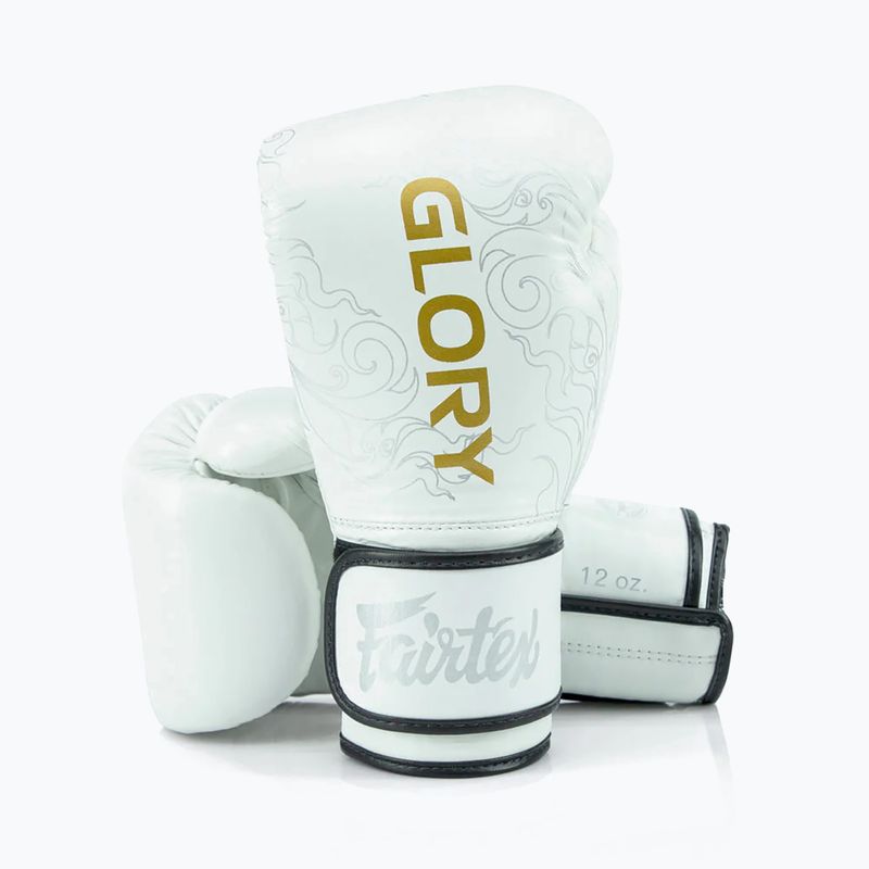 Boxkesztyű Fairtex Glory Kickboxing Competition Training Boxing white 4