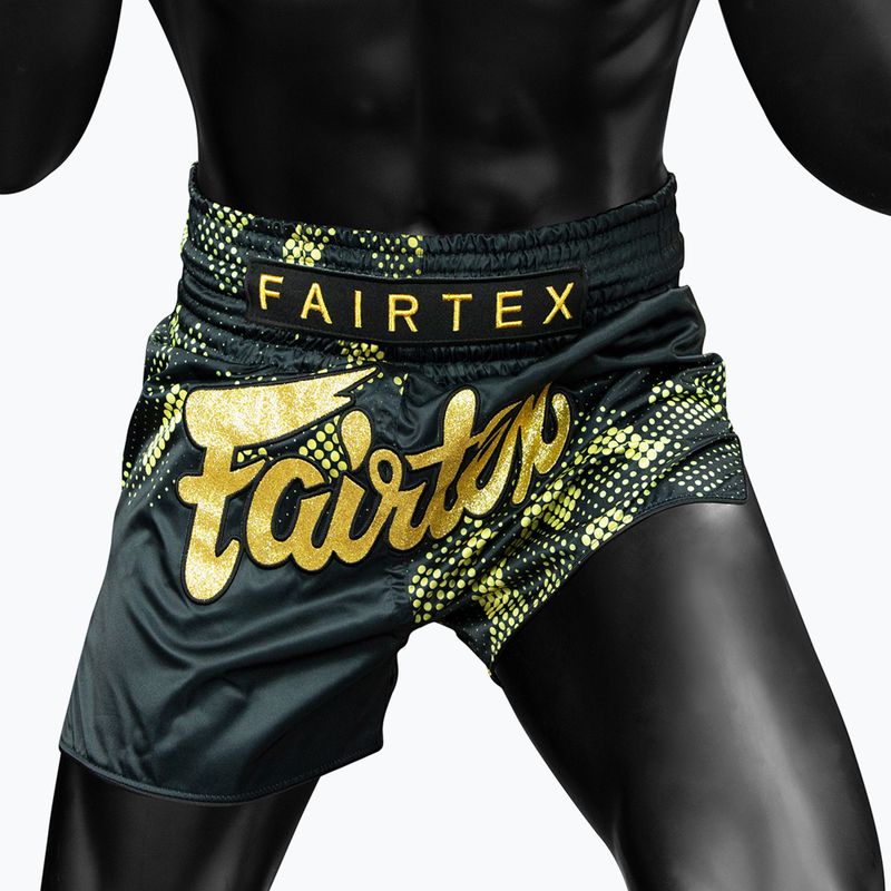 Fairtex Muay Thai edző rövidnadrág S1931 Heart of Gold fekete/arany 3