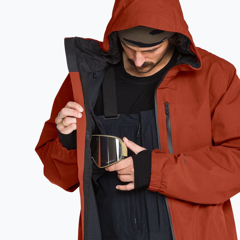 Férfi snowboarddzseki Volcom L Gore-Tex Jacket burnt orange 5