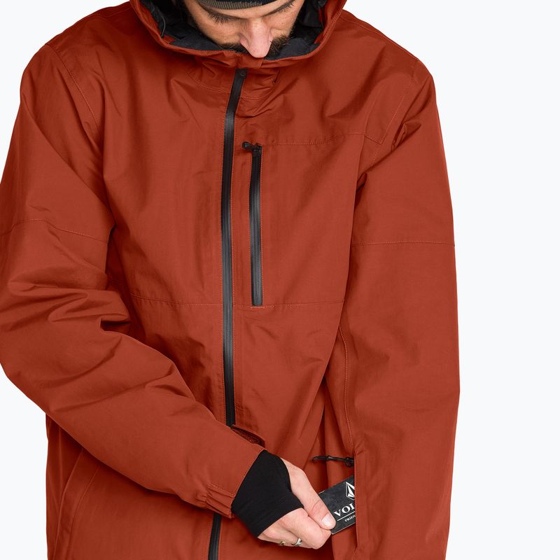 Férfi snowboarddzseki Volcom L Gore-Tex Jacket burnt orange 7