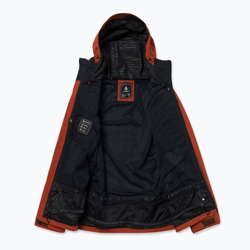 Férfi snowboarddzseki Volcom L Gore-Tex Jacket burnt orange 11