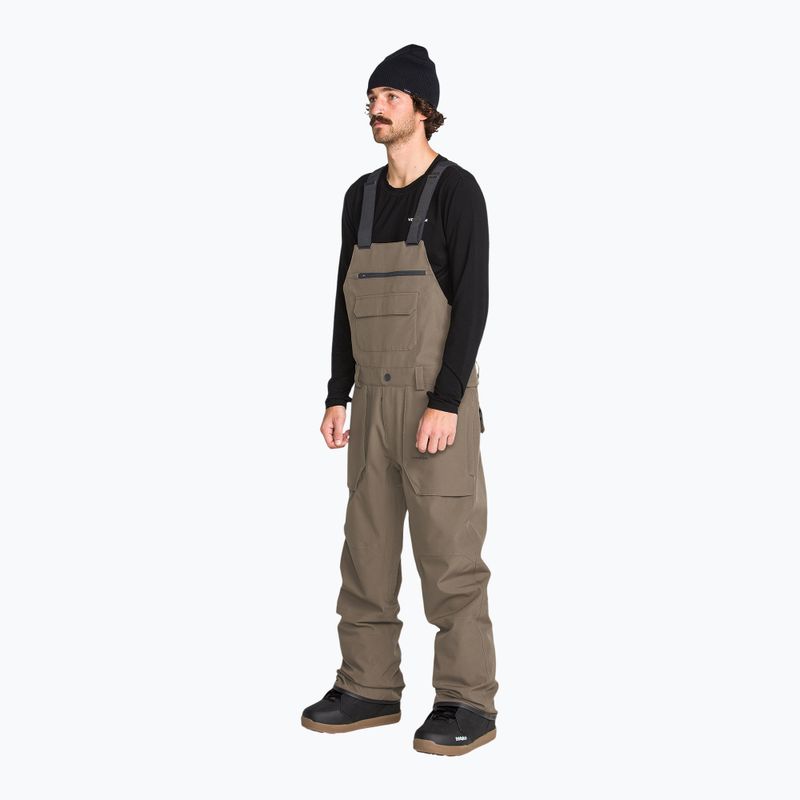 Férfi snowboardnadrág Volcom Roan Bib Overall teak