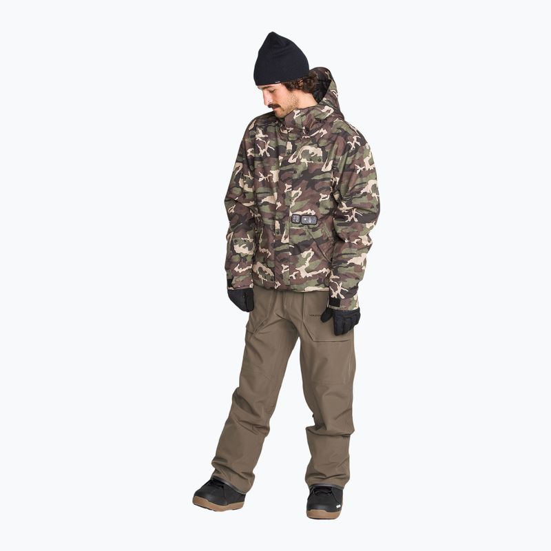Férfi snowboardnadrág Volcom Roan Bib Overall teak 4