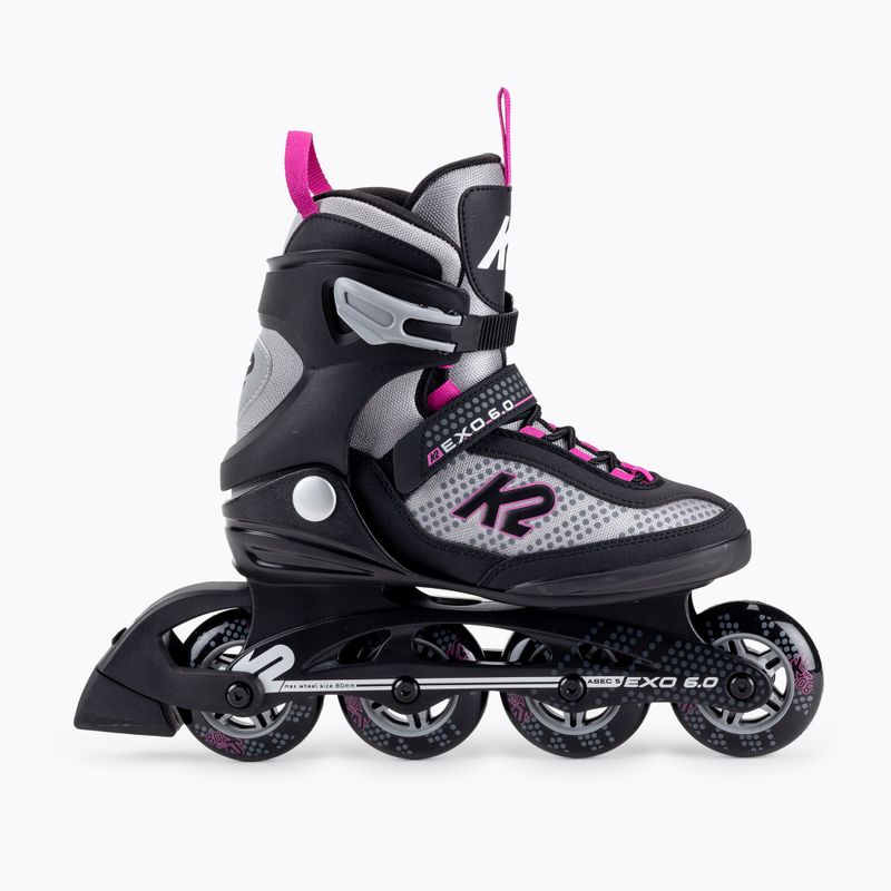 Női inline görkorcsolya K2 EXO 6.0 szürke 30E0885 2