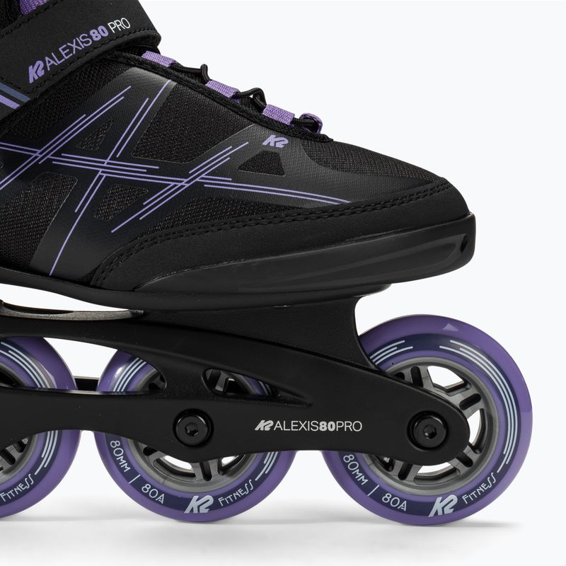 Női görkorcsolya K2 Alexis 80 Pro black/lavendar 6
