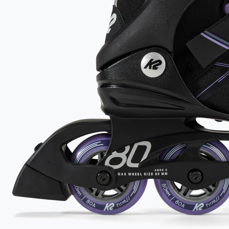 Női görkorcsolya K2 Alexis 80 Pro black/lavendar 7