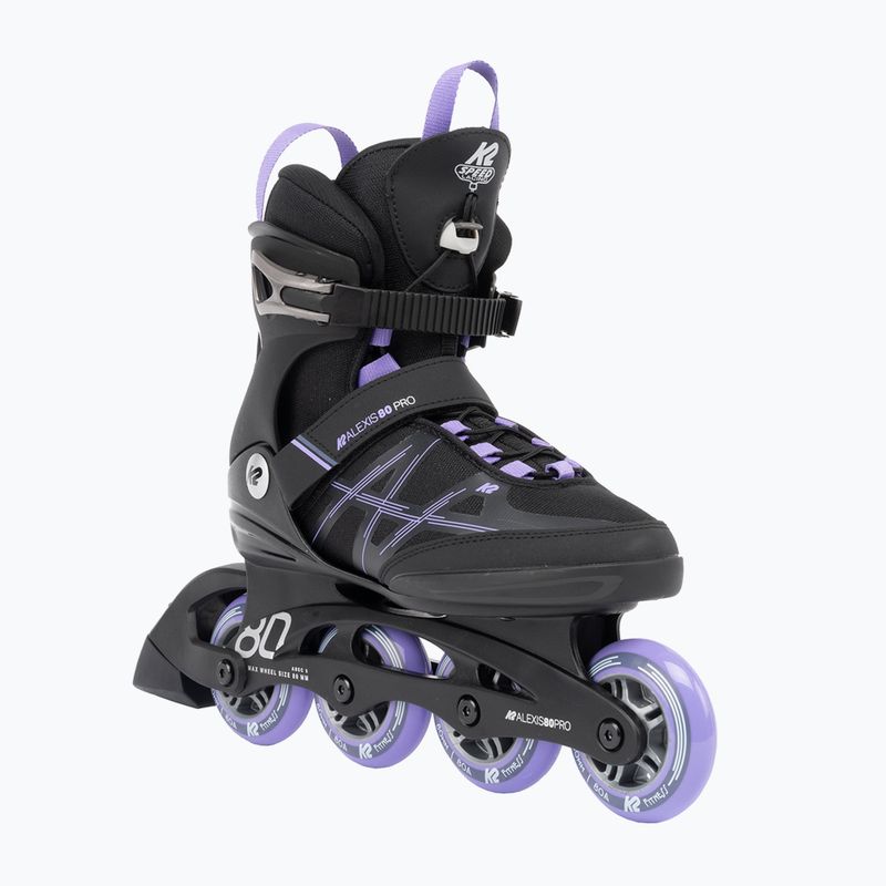 Női görkorcsolya K2 Alexis 80 Pro black/lavendar 8