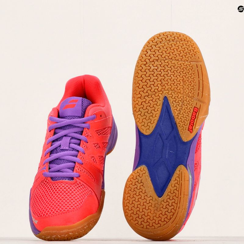 Női tollaslabda cipő Babolat 18 Shadow Team rózsaszín/lila 9