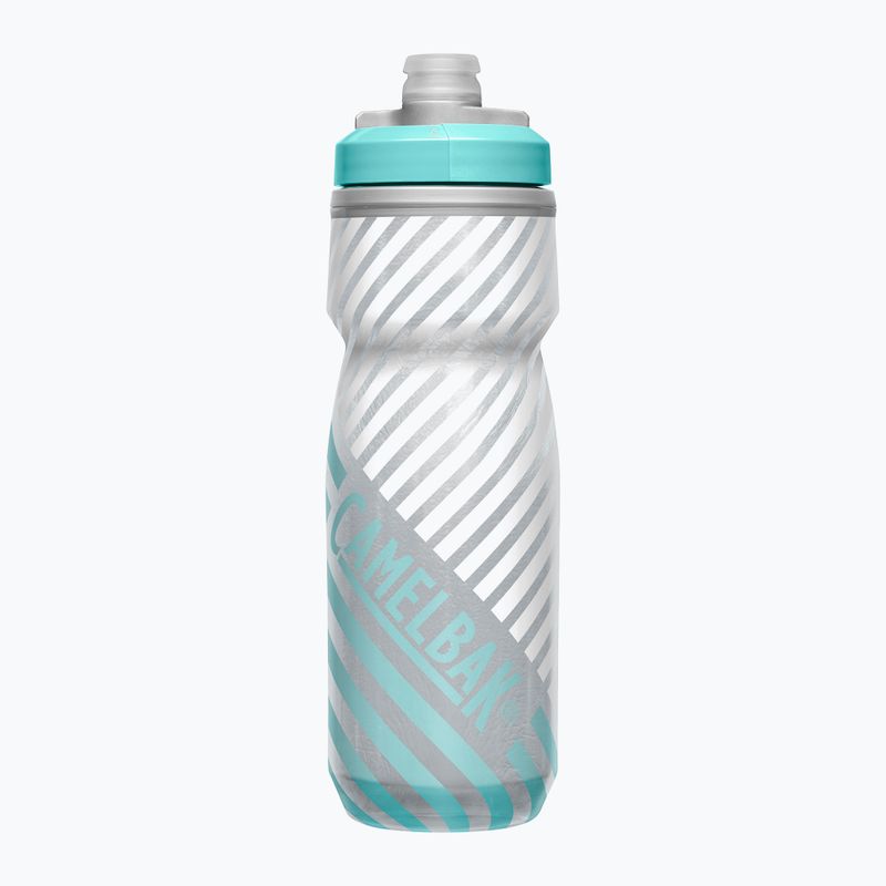 CamelBak Podium Chill 620 ml szürke/ teal csíkos kerékpáros palack