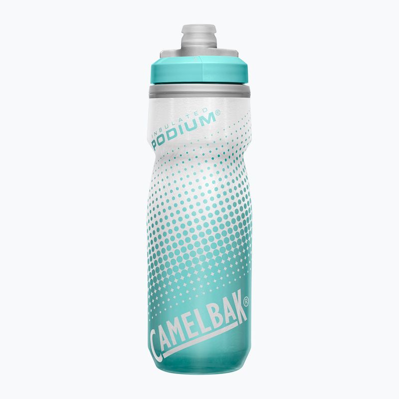CamelBak Podium Chill 620 ml szürke/ teal csíkos kerékpáros palack 3