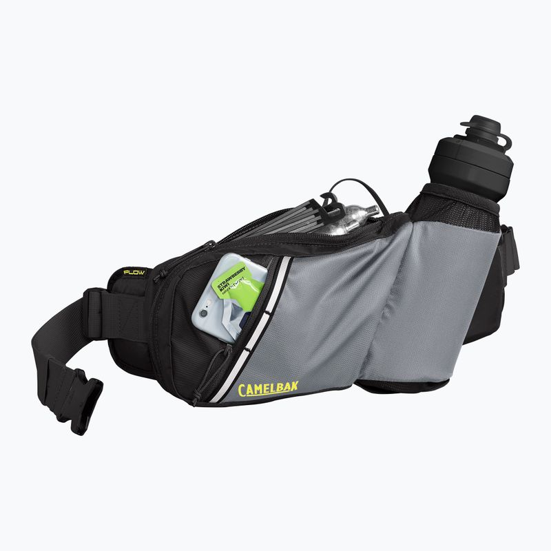 CamelBak Podium Flow kerékpáros övtáska 620 ml-es palackkal ezüst/lime 3