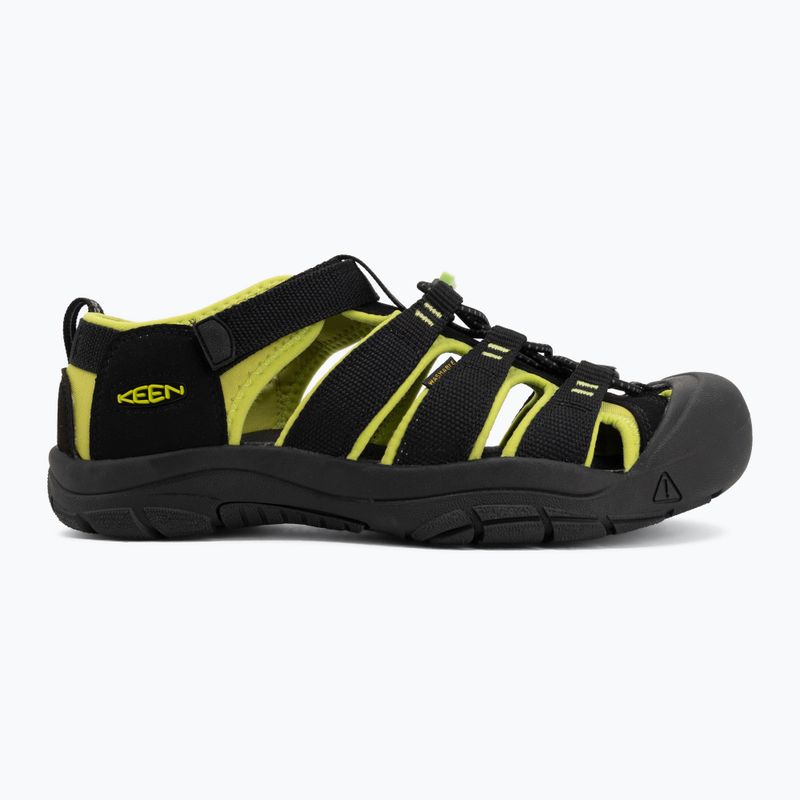 Gyerek szandálok KEEN Newport H2 black/lime green 2