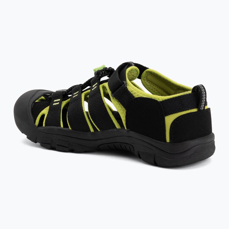 Gyerek szandálok KEEN Newport H2 black/lime green 3