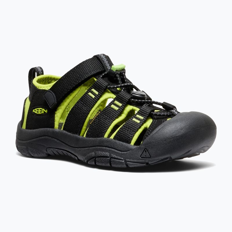 Gyerek szandálok KEEN Newport H2 black/lime green