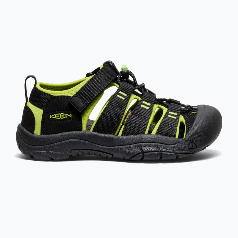 Gyerek szandálok KEEN Newport H2 black/lime green 2
