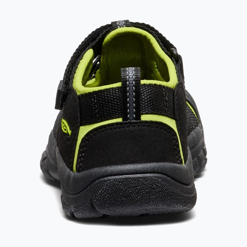 Gyerek szandálok KEEN Newport H2 black/lime green 5