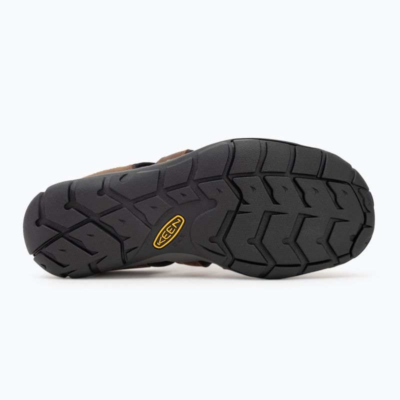 KEEN Clearwater Cnx Leather sötét föld/fekete férfi szandálok 4