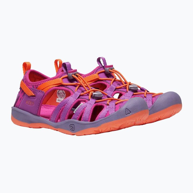 KEEN Moxie lila bor/nasturtium gyermek túraszandál 9