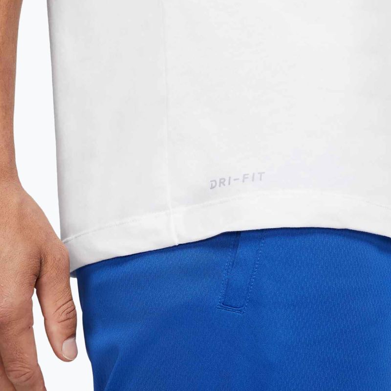 Férfi póló Nike Dri-Fit smokey white/black 5