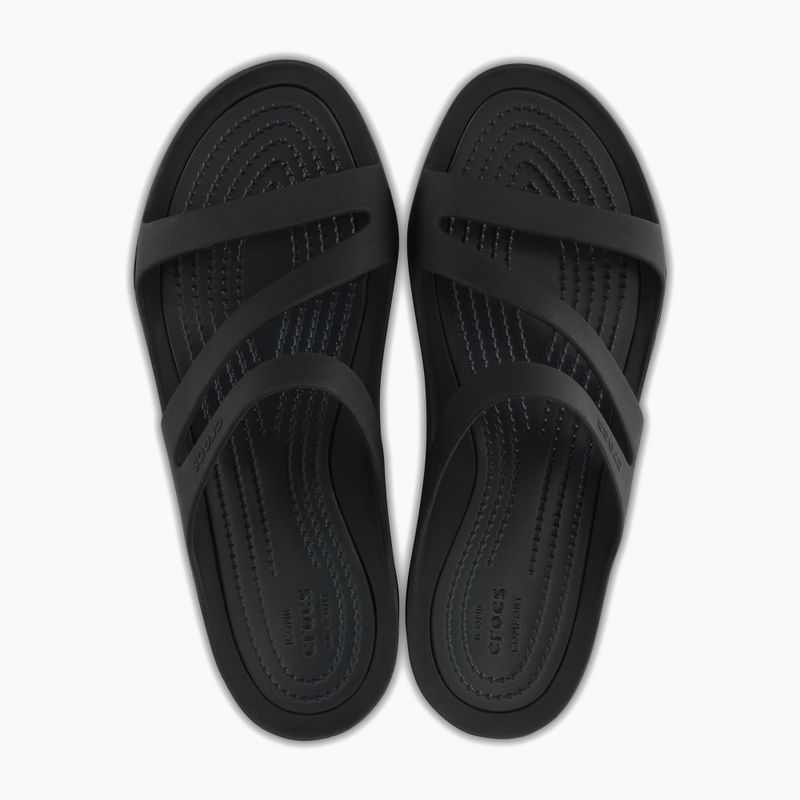 Női Crocs Swiftwater szandál fekete 203998-060 flip-flopok 12