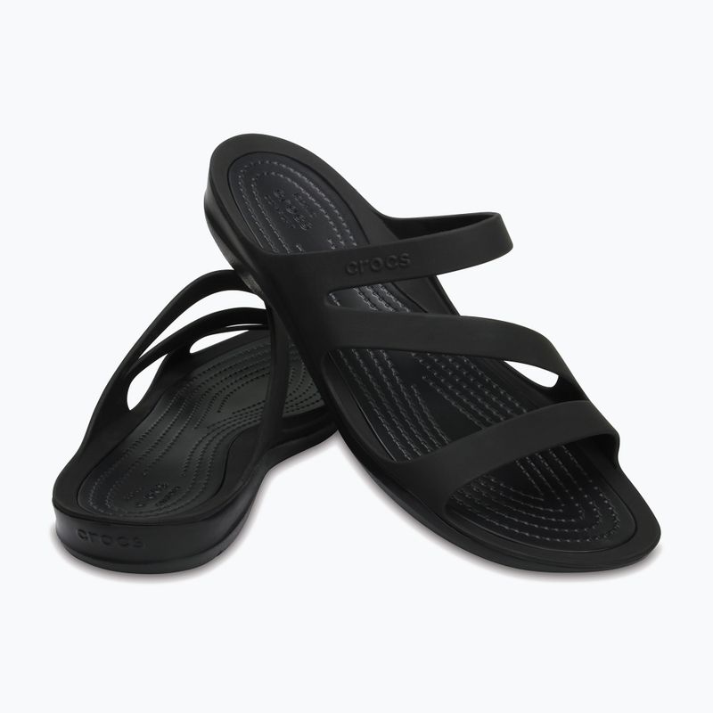 Női Crocs Swiftwater szandál fekete 203998-060 flip-flopok 15