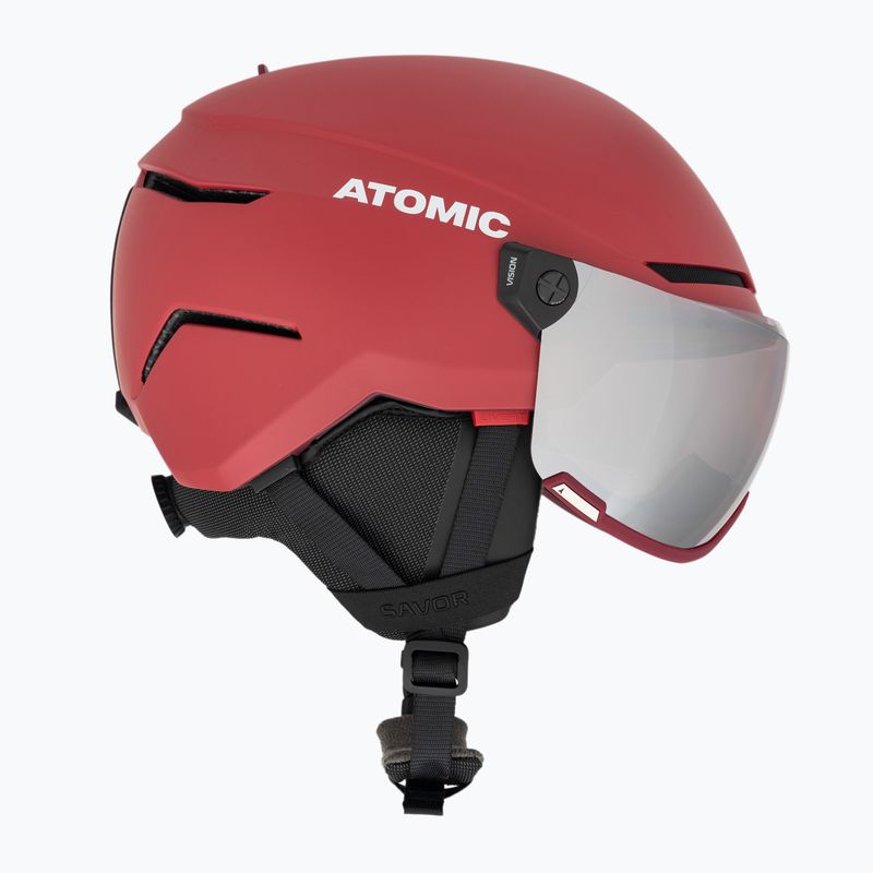 Atomic Savor Visor Stereo síbukósisak sötétvörös 4